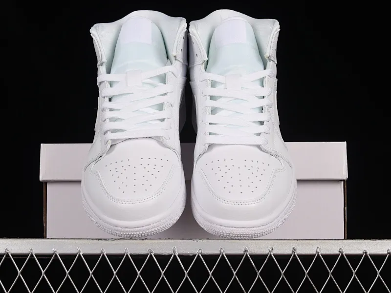 All categories Air Jordan Jordan series basketball shoes Air Jordan 1 Mid Air Jordan 1 Mid AJ1 Joe 1 pure white mid-top basketball shoes DV0991-111
